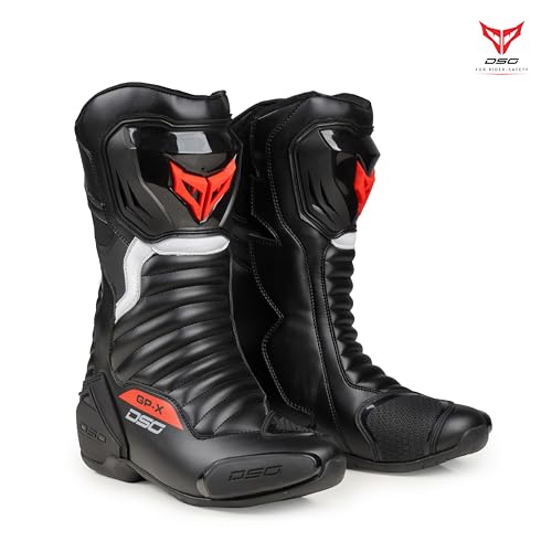 Image of DSG Gp-x Riding Boot-Black Red-(Size-10)