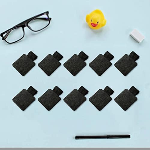VIKSAUN 10 Pack Pen Loop, Notebook Pen Holder, Self adhesive Pen Holder, Pen Ring, Stiftschlaufe Schwarz, Pen Loops Elastic Pen Holder Rectangular for Notebooks, Diaries, Calendars, Tablets (10 Pack)