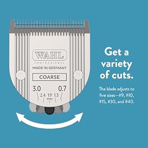 Wahl Professional Animal 5-in-1 Adjustable Blade Arco, Bravura, Chromado, Creativa, Figura, and Motion Pet, Dog, and Horse Clippers - Coarse (2179-401) Wahl Professional Animal 5-in-1 Adjustable Blade Arco, Bravura, Chromado, Creativa, Figura, and Motion Pet, Dog, and Horse Clippers – Coarse (2179-401)