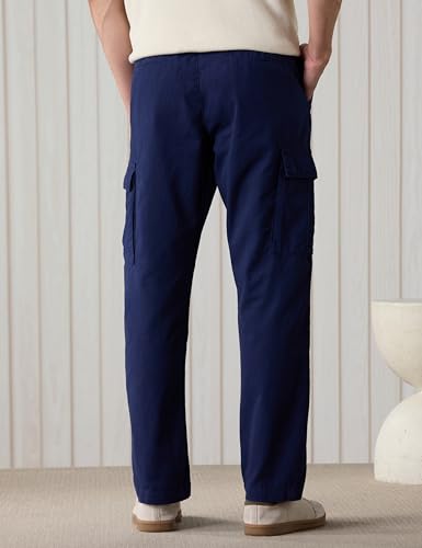 Image of Amazon Brand - Symbol Men's Regular Fit Cargo Trouser (Elasticated Waistband | 100% Cotton | Pants)
