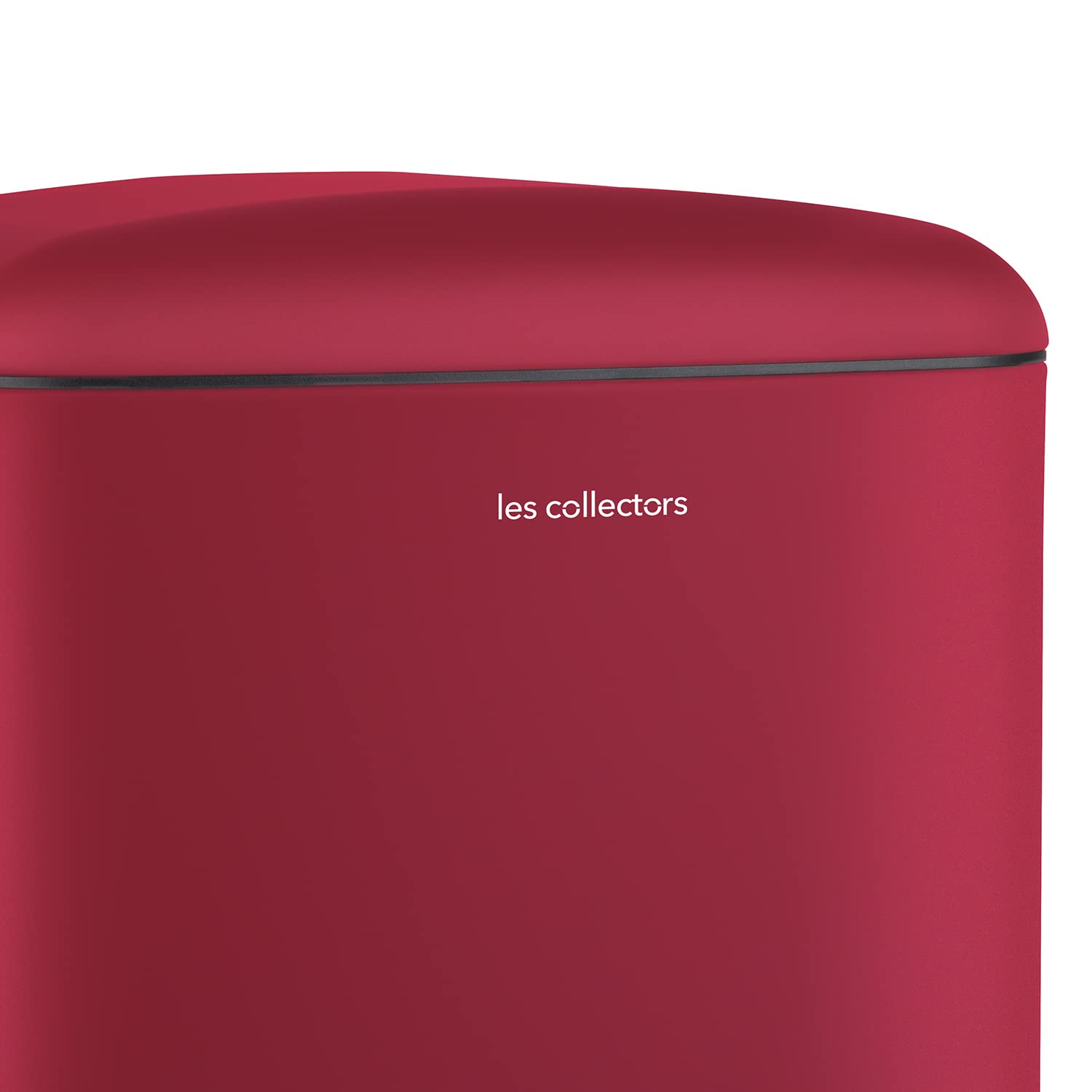 Les Collectors Pattumiera da cucina a pedale N°722, Acciaio inossidabile, capacità 30 L, Sacco 30–50 L, Compatta, Pratica, Chiusura silenziosa, Secchio interno rimovibile, Finitura opaca, Rosso.