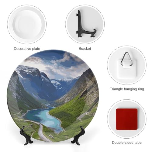 Plato decorativo de porcelana Norwegian Fjords 6 pulgadas miniatura 3