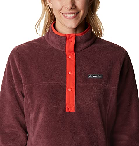 Image of Columbia Womens Benton Springs Half Snap II Pull Over Fleece Jacket, Dark Stone /Canoe /Vintage Blue, 3X