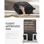 LOVEVOOK Carry On Luggage 22x14x9 Airline Approved, 22 Inch Softside Suitcases with Spinner Wheels, Lightweight Carry-on Suitcase with TSA Lock for Women Men, Large Luggage for Travel Business Trip - Image 3