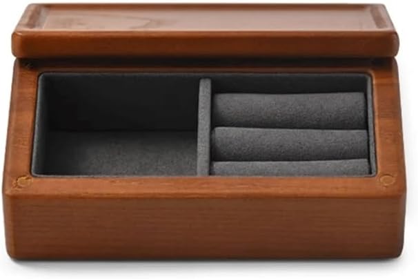 Multifunctional Willow Wooden Box With Sufiber Jewelry Organizer Case For Women And Men