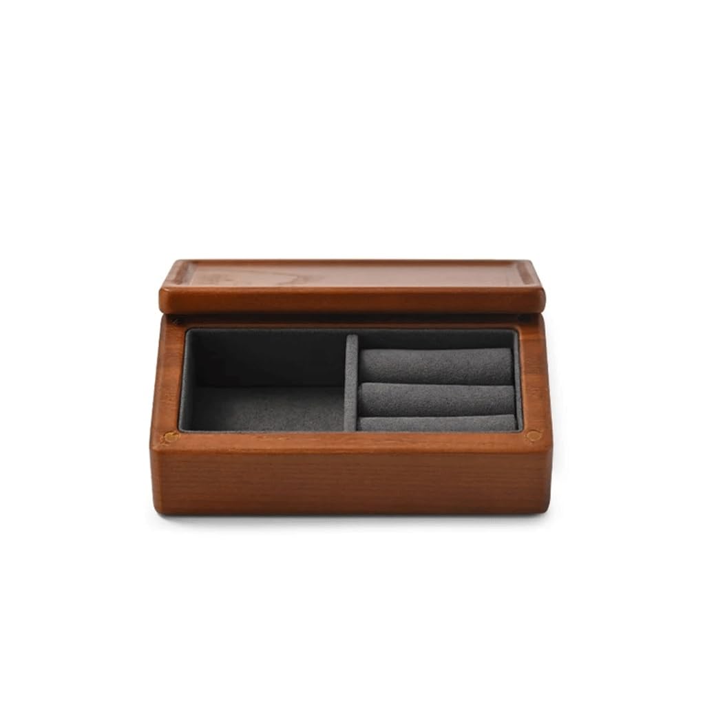 Boîte à bagues multifonctionnelle bois organisateur bijoux fibre