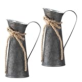 Entretien facile : sa surface lisse permet un nettoyage rapide et facile, garantissant ainsi que le vase reste impeccable et esthétique au fil du temps. seau à fleurs en métal, vase en métal