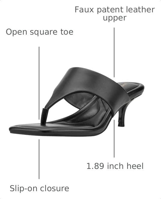 Marc Fisher Women's Yael Heeled Sandal, Black Patent 001, 11 by Marc Fisher - Used condition - Image 2