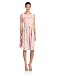 Julian Taylor Women's Sparkle Lace Illusion Fit and Flare Dress with Tie