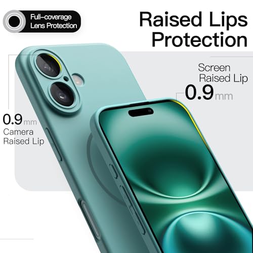 JETech Magnetic Slim Case for iPhone 16 6.1-Inch Compatible with MagSafe, Full Camera Lens Protection, Ultra-Thin Lightweight Matte Finish Minimalist Phone Cover (Teal) by JETech - Used condition - Image 6