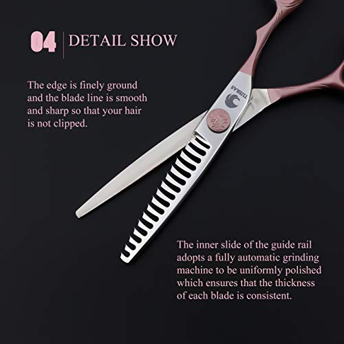 Tijeras 6.0" Professional Hair Cutting Scissors Dry Hair Thinning Shears Japan 440C Steel Light-Weight Sharp Cutting Scissor For Men/Women For Salon/Barber/Home #TOP4