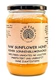900g reiner Sonnenblumenhonig – ungefiltert, unerhitzt, unverarbeitet, kaltgepresst – reich an Enzymen und Pollen, direkt aus den Bienenstöcken - Raw Farm