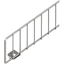 SSWBasics 3 x 11 inch Chrome Wire Fence for Pegboard/Gondola- Shelf Rail for Gondola Shelving - Chrome Wire Fence Shelf Rails for Shelves Pegboard - Ideal for Retail Displays
