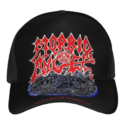 SmasPumk Morbid Metal Angel Band Baseball Cap Summer Adjustable Hats Sport Sun Caps for Mens Womens Black Cover