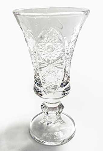 Copo de shot vintage em relevo com design de girassol prensado de vidro transparente mini taças de 3