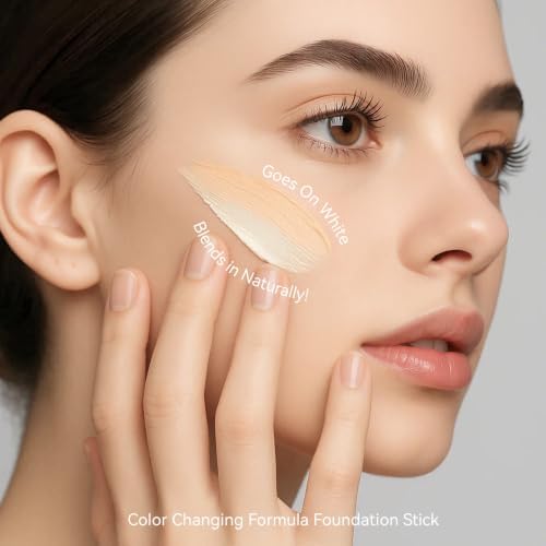 2 in 1 Color Changing Foundation Stick with Brush