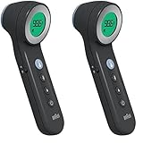 Braun No Touch 3-in-1 Thermometer - Touchless Thermometer for Adults, Babies, Toddlers and Kids – Fast, Reliable, and Accurate Results, Digital (Pack of 2)