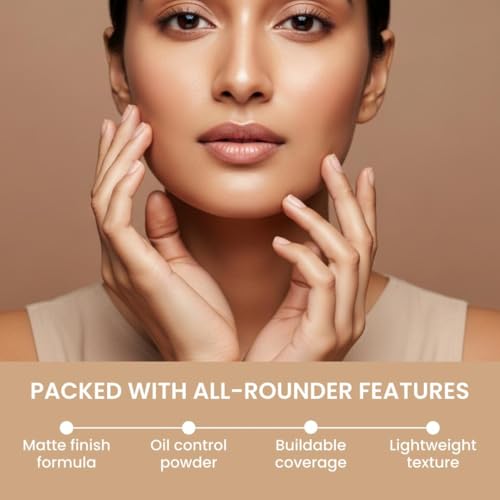 Image of Coloressence Perfect Tone Compact Powder With Free Applicator Puff | Matte Makeup Setting Powder| Oil Control Face Powder | Lightweight | Buildable | Suitable For All Skin Types | Beige, 10 Gram