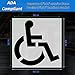 36’’x36’’ Handicap Parking Stencil for Painting, ADA Compliant, Reusable Silicone Handicap line Stencil kit for Parking lot