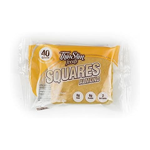 ThinSlim Foods Low Carb Keto Almond Squares - Low Calorie 4 Pack Cover