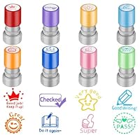 SQAQS Timbres Pour Enseignants, Tampons Enseignants Français, Tampon Encreur Pour Enfant, Tampon Ecole Mignon Pour Encourager Motiver Élèves ( Groupe B