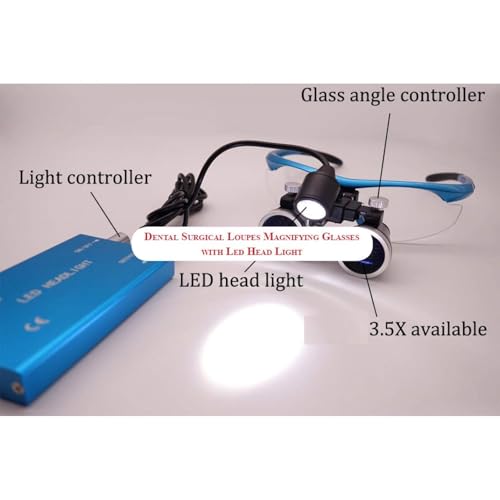 Image of K D Surgical LED Dental Loupes Lamp with Head Light & Battery (Magnification: 3.5 X4.20mm)
