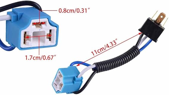 Car styling 2Pcs 12V 24V H4 Ceramic Wire Wiring Headlamp Harness Socket Connector Adaptor Male & Female Plug Replace