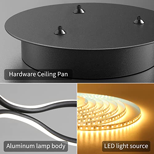 Modern Chandelier,Dimmable Led Pendant Light,3000K-6000K With Remote Control Modern Crown Chandelier,Ceiling Pendant Light For Billiard Table Restaurant Kitchen #TOP5