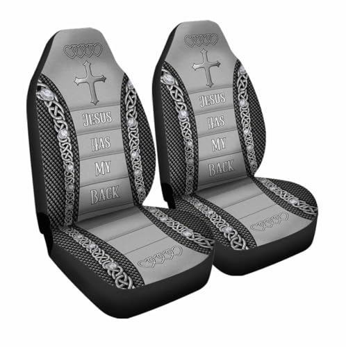 Housses de siège voiture universelles anti-usure pour auto et SUV | Thème Jésus 52X138 cm