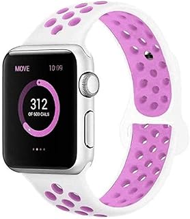 M Cart Sports Band Soft Silicone Sport Wristband Compatible with Apple Watch iWatch Bands 38mm 40mm 41mm Soft Silicone Str... Price In India