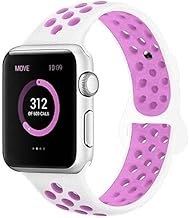 M Cart Sports Band Soft Silicone Sport Wristband Compatible with Apple Watch iWatch Bands 38mm 40mm 41mm Soft Silicone Str