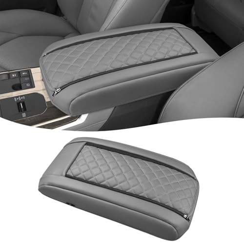 KBH Center Console Armrest Cover for Toyota Highlander 2020 2021 2022 2023 2024 2025, Arm Rest Lid Accessories Cushion Pad, Anti-Scratch, Gray