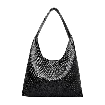 KYSUN Borsa in Pelle Intrecciata di Grande Capacità, Tote a Tracolla Hobo da Donna in PU - Ideale per Lavoro