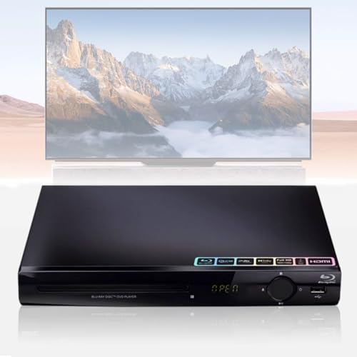 Reproductor de DVD 1080P sin región, reproducción HDMI, entrada USB, soporta DVD, CD y VCD, incluye cable HDMI y control remoto para entretenimiento en casa