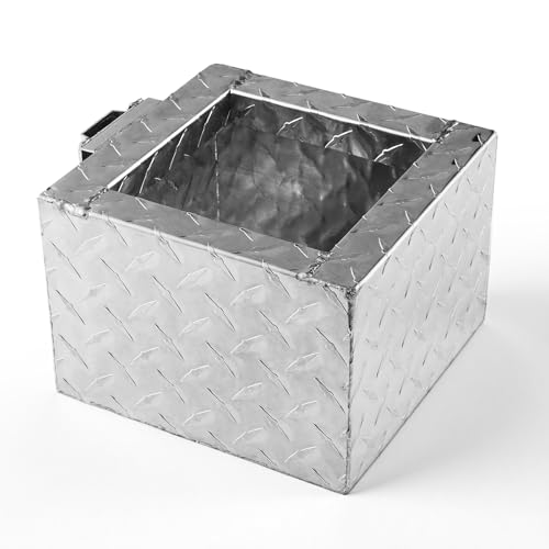 Acellegic 1 Gal/ 3.8 L Spill Proof Aluminum Dog Water Bowl, Large Capacity Anti Splash No Mess Drinking Bowl with Drain Plug, Mounting Bracket for Wall Kennel Crate Cat Kennel Pet Sloppy Messy Drinker