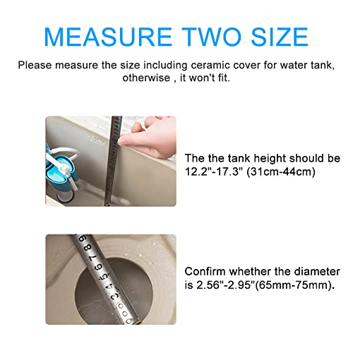 Toilet Flush Valves 2-Inch Dual Flush Valve Replacement Kit for 2-Piece Toilet Tank Compatible with TOTO THU435 THU224 Flush Valve(2-Piece Toilet 10.8\" Height) - Thumbnail 6