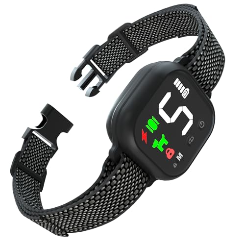 Meloive Dog Bark Collar,Automatic Bark Training Collar with 3 Modes Sound/Vibration/Shock,Anti Barking Collar with 8 Adjustable Sensitivity and Intensity,Rechargeable for Small Large Dogs,Black