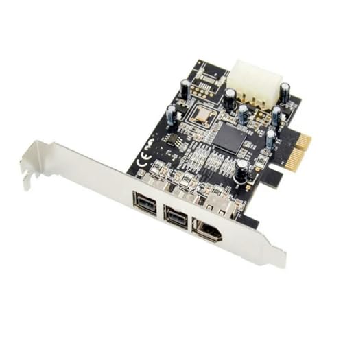 for 1PC PCIE Combo 2X 1394b + 1x 1394a Firewire Ports PCI-Express Controller Card 1394 Card TI Chipset 6pin Cable win10
