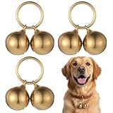 TIESOME 6 Stück Laute Glocken, Glocke für Hundehalsband Messing Glöckchen Vintage Hundeglocke für Haustiere Trainieren Heimtürdekoration