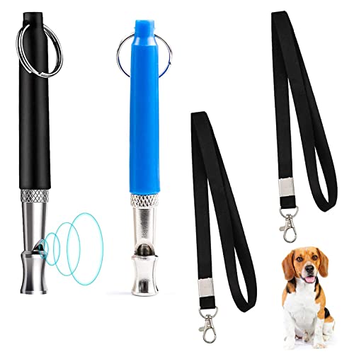 ZUOMENDY18 2pcs Sifflets à Ultrasons Professionnels Sifflet D'entraînement Professionnel avec Tour de Cou Sifflets pour Chien Professionnel Sifflet de Rappel Professionnel pour La Formation de Chien