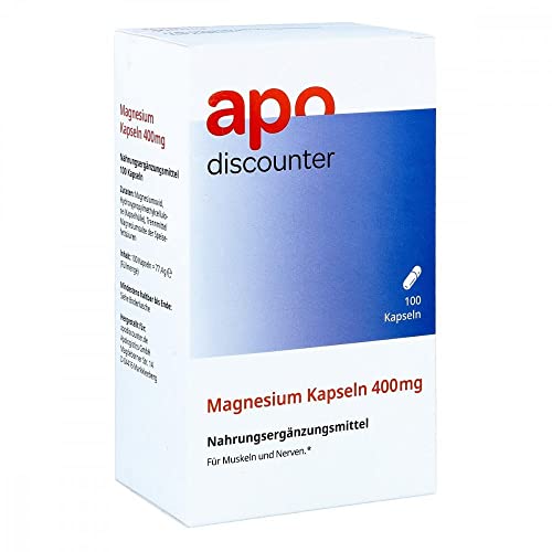 Magnesium Kapseln 400 mg von apo-discounter 100 stk Cover