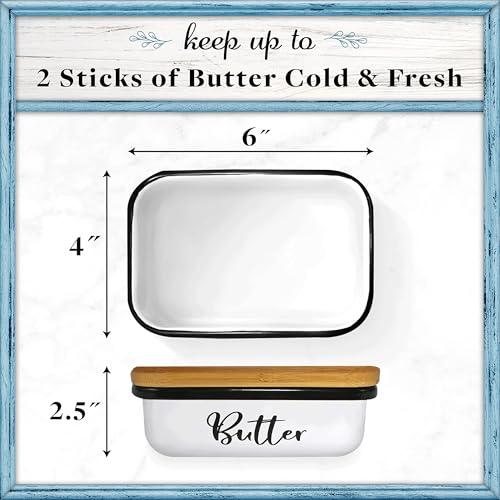 Home Acre Designs Butter Dish with Lid for Farmhouse Home Decor, Kitchen Collection - Image 5