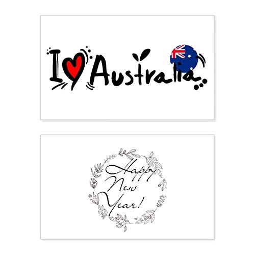 Tarjeta de Año Nuevo I Love Australia postal conmemorativa internacional