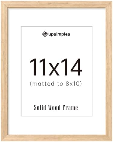 upsimples 11x14 Picture Frame Solid Wooden, Nursery Decor, 1Pack Natural