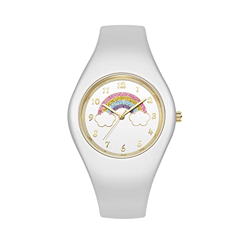 L Lavaredo Watches For Women/Girls, Quartz Analog Womens Wristwatch Outdoor Sport Pink/White Watch With Silicone Strap, Gifts For Women #TOP14