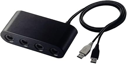 Jerilla NGC Controller Adapter for GameCube Controller, Converter Support 4 GC Controllers Gamepad Compatible with Nintendo Wii U/Switch Console/PC