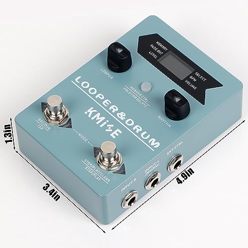 KMISE Loop Pedal & Drum Machine 2-In-1,Stereo Guitar Looper Pedal with 100 Styles Drum Grooves, 40 Slots 160 Mins Looper Recording Capacity, Support Import/Export in Editor Software. DC 9V/300 mA by lotmusic - Image 3