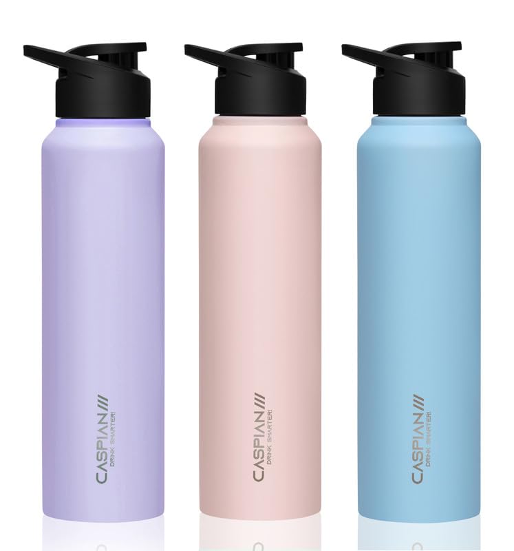 See full amazon price history chart for CASPIAN /// Hike Stainless Steel Sipper Water Bottle (Purple S Blue & Pink, 1 Litre, Set of 3)| Leak Proof Thunder for Fridge Home Office Travel School Kids Boys Girls Adults Sports Gym Yoga CASPIAN /// Hike Stainless Steel Sipper Water Bottle (Purple S Blue & Pink, 1 Litre, Set of 3)| Leak Proof Thunder for Fridge Home Office Travel School Kids Boys Girls Adults Sports Gym Yoga (B0D6KWJD2L) Amazon Price History, Amazon Price Tracker