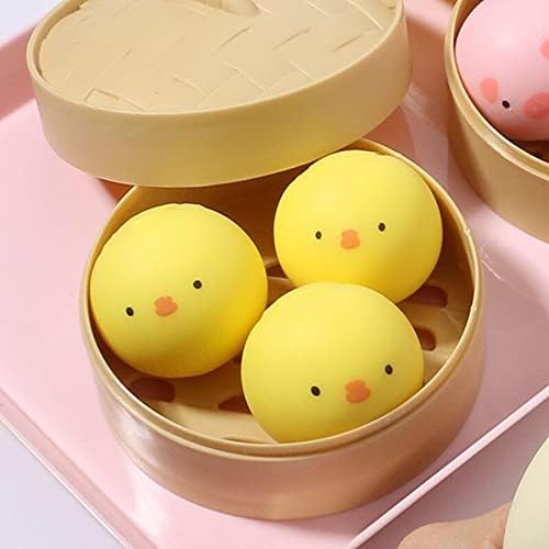 Squeeze Vent Ball Small Yellow Chicken Lovely Animal Slowly Rising Toys Glowing Stress Ball