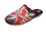 englische flagge emoji * Naturformfußbett ALBEROLA Hausschuh/Pantoffel HELLE Sohle AC5190A Flagge London (Numeric_43)